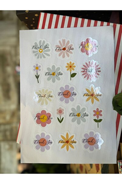 demontecraft Mulțumesc, autocolant cu model floral în 2 pachete.