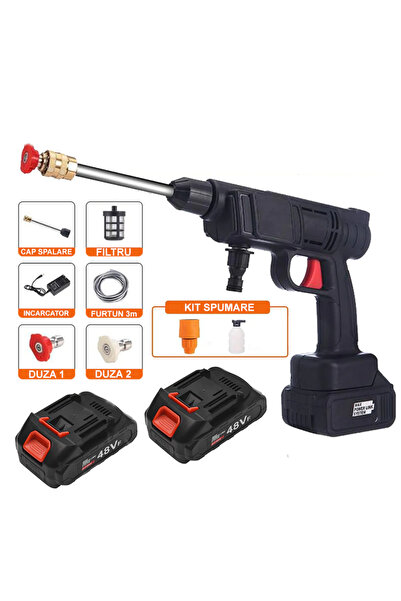 Amir *Super Preț* Aparat de spălat cu presiune puternic 8L/min, 25 Bar cu 2 baterii