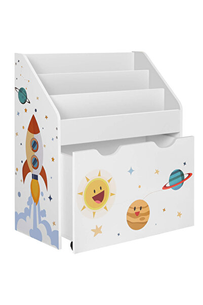 SONGMICS Детски органайзер за играчки и книги, многофункционален, 63x30x70см,...