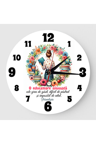 Unbranded/Generic Ceas de perete personalizat - Un educator minunat 01