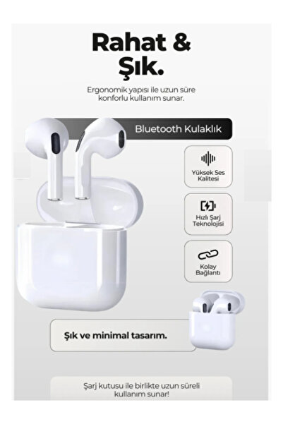 Genel Markalar Time&Tech Pro 5 los Android Uyumlu Dokunmatik Bluetooth Kulakl...