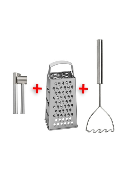 IKEA 3 lü Set Rende + Sarımsak Ezici + Patates Ezici 3'lü Mutfak Gereçleri Se...