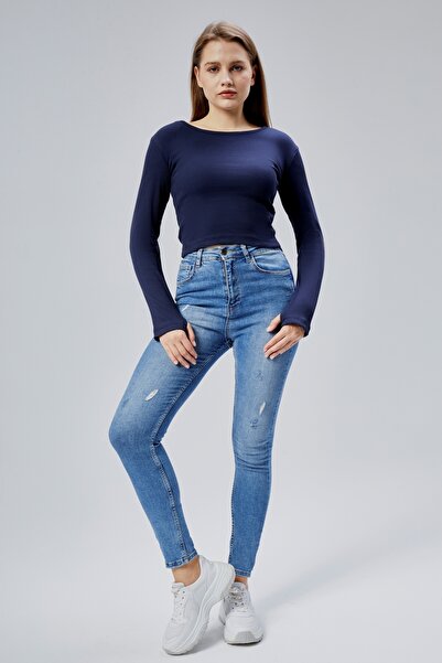 M MOONCOVER Body sezonier cu detaliu pentru degete Mooncover pentru femei - bleumarin