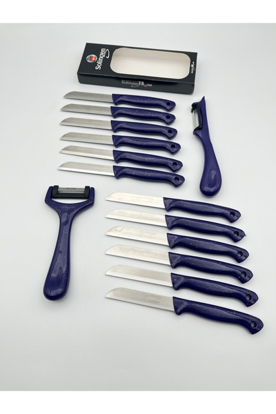 Solingen Orijinal Ritter Simli 12 Adet Meyve Bıçağı 2'li Soyacak Mor