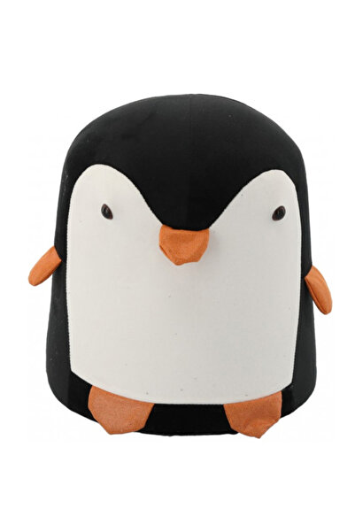 OEM Taburet pentru copii, 28x25cm, maxim 50kg, model pinguin negru