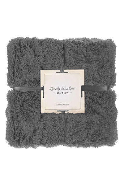 SERSIMO Fluffy and warm blanket for 2 people, 160x200cm, gray