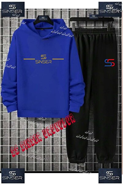 SS SİNSER Children's Unisex Printed Hooded Tracksuit Set with the Words "Ss S...