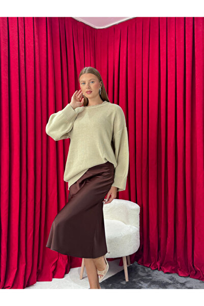 Neva Wear Women's Oversize Casual Knit Sweater – Crew Neck Relaxed Fit