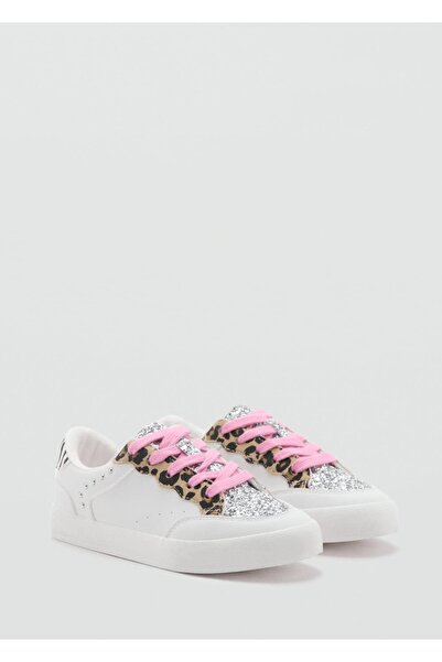 MANGO Kids Leopar desenli parlak spor ayakkabı