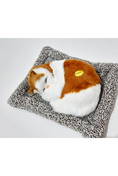 renkli çiçekler Toy Cushioned Lying Meowing Cat Gift for Kids Ornament Decoration for Home Office