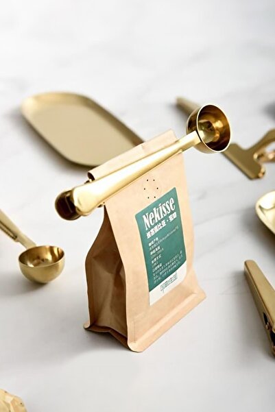 HSDemirci Gold Stainless Steel Measuring Spoon with Latch 15 ml