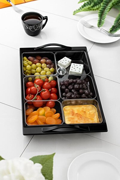 Depa Matte Black Acrylic Palace Breakfast Set 13 Pieces