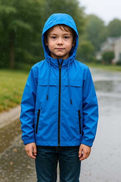 Moda Masalı معطف واق من المطر للأطفال مقاوم للماء