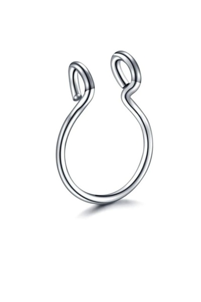 TakıConcept 316l Cerrahi Çelik Halka Hızma Burun Septum Sahte Fake Piercing