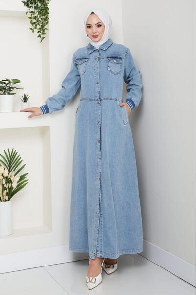 Hb Harma Time Butik Căciulă lungă pentru femei, cu buzunare, cu nasturi, cu d...