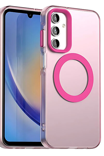 sanalikaksesuar Samsung Galaxy A56 Compatible Soft Matte Colorful Frame Phone Case Shock-Absorbing & Stylish