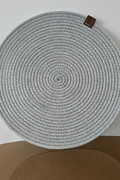 Salvia Dione Set of 2 Coasters - Wicker American Style & Jute Plate Coasters - Decorative Lux Tableware Presentation Wicker Coasters