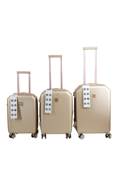 D Dive Hard side Suitcase on Wheels Ultra Lightweight ABS Light Spinner Trolley Case