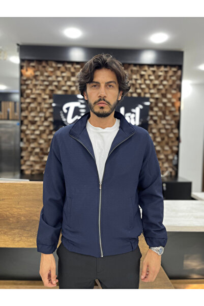 Twenhil Dar Kesim Mevsimlik Mont Gofre Kumaş Lacivert