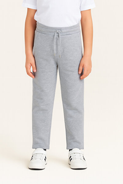 kinderos Lace-Up Jacquard Double-Legged Children's Sweatpants - 1007-08