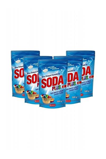 ÇAYLAR AVM Koruma Soda Plus Optik Etkili El ve Matik Çamaşır Sodası (500 g × 5 adet) Yerli