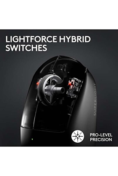 Logitech G ماوس الألعاب اللاسلكي PRO X SUPERLIGHT 2 LIGHTSPEEDمفاتيح هجينة LIGHTFORCE أسود