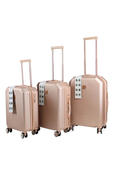 D Dive Hard side Suitcase on Wheels Ultra Lightweight ABS Light Spinner Trolley Case