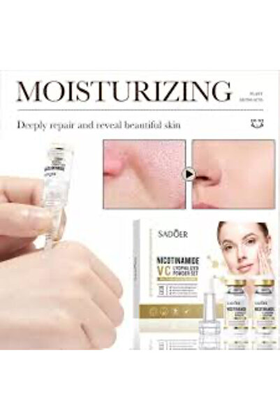 SADOER Nicotinamide Facial Care Set with Freeze-Dried Powder (6 x 50 mg) and Solvent (6 x 3 ml)