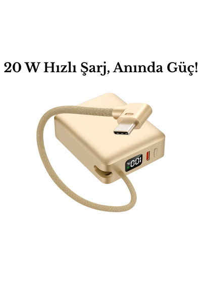SMAYLİNG 20W Hızlı Şarj Mini Powerbank – Taşınabilir Kompakt Cihaz, Çift Çıkı...