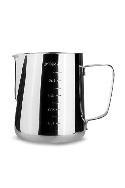 CYTHERIA إبريق قهوة من الفولاذ المقاوم للصدأ لرغوة الحليب، فضي، 10.5 × 9.8 × ...