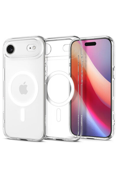 Spigen Carcasă MagSafe hibridă pentru iPhone 17 Air Ultra, transparentă