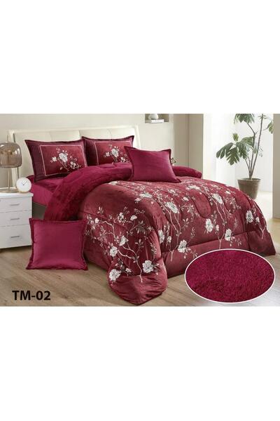 Roshen Double bed sheet set, 6 pieces, velvet, winter fur, quilt size 230*250cm