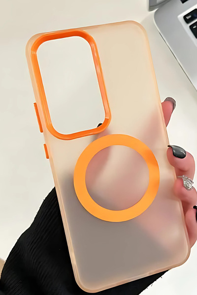 sanalikaksesuar Samsung Galaxy A56 Compatible Soft Matte Colorful Frame Phone Case Shock-Absorbing & Stylish