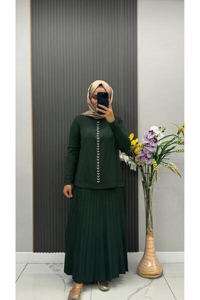 Nuss Merserize Su yolu Taş İşlemeli Etekli Takım