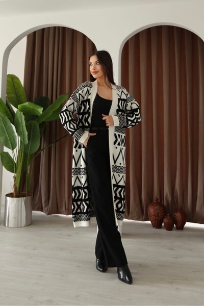 CLB COLLECTION Patterned Long Cardigan