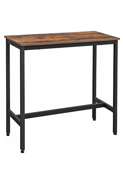 VASAGLE High bar table, metal frame, industrial design, 100x40x90cm, rustic brown