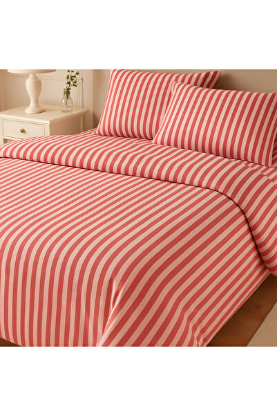 OGİ HOME Aura Pamuk Saten Çift Kişilik Nevresim Takımı
