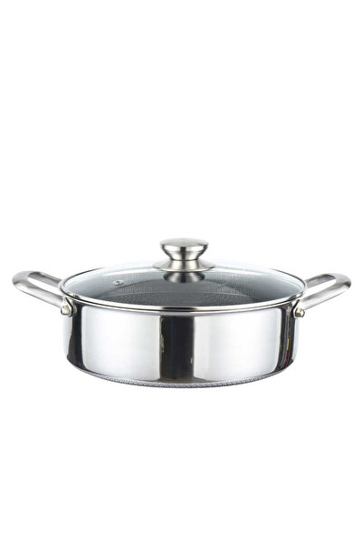 cheffinger Cratita de inox joasa CF-PSC-28, anti zgarieturi, 28cm, 4L