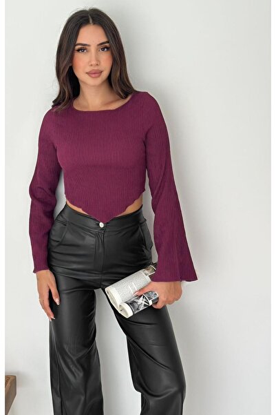 Noa Noa Spanish Sleeve Detailed Crop Blouse