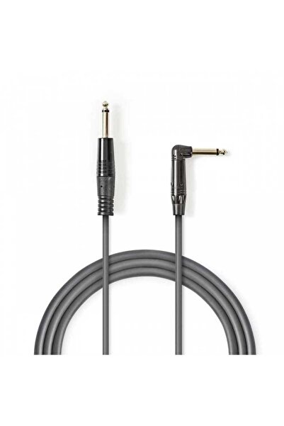 Nedis Cablu audio Jack mono 6.35 mm tata - 6.35 mm tata cotit 5m gri