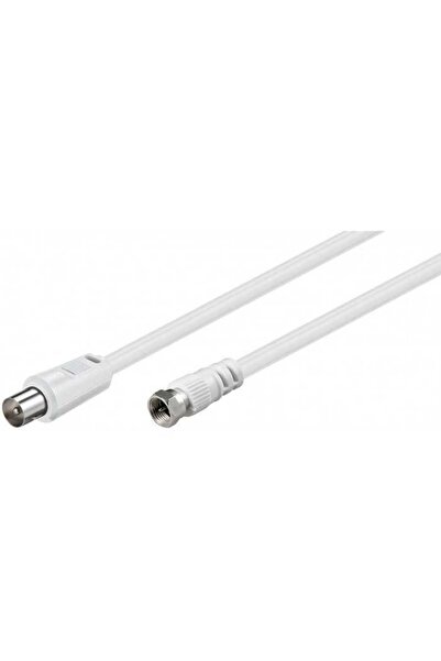 goobay Cablu conexiune antena /SAT 5m F tata - Coaxial tata alb