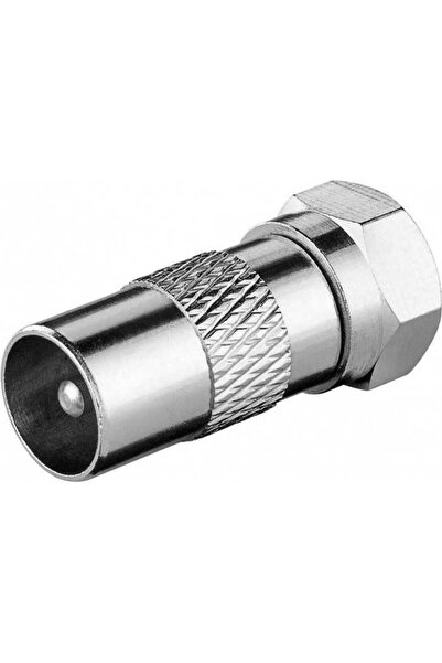 goobay Adaptor mufa cablu coaxial tata TV - F tata din cupru