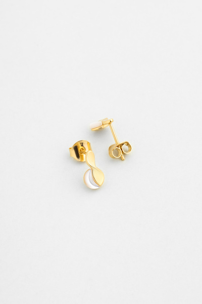 So CHIC... Sedef Rüyası 18 Ayar Sarı Altın Kaplama Gümüş Küpe