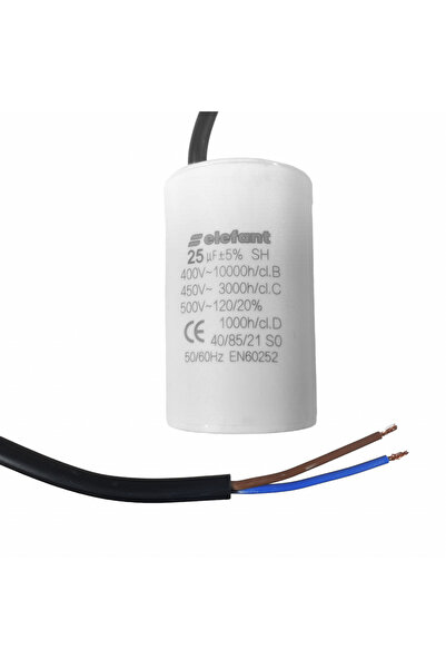 brg Condensator cu fire CBB60 25µF 45x72mm 450V, Elephant