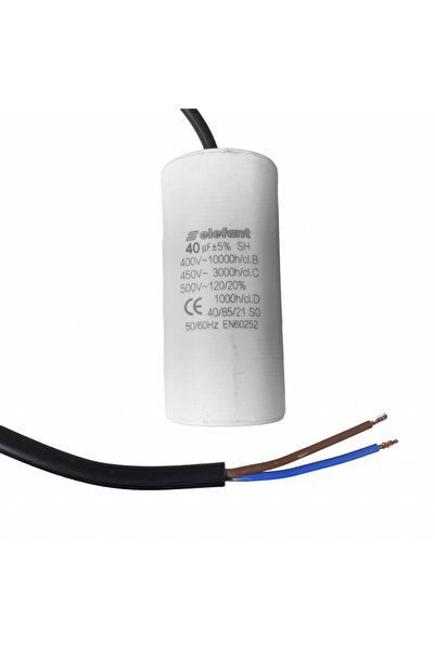 brg Condensator cu fire CBB60 40µF 45x95mm 450V, Elephant