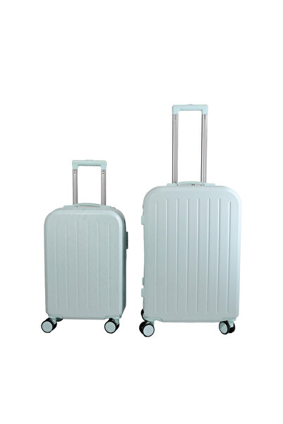 D Dive Set Of 2 Luggage Trolleys Hardsided Suitcase With In-Built TSA Lock