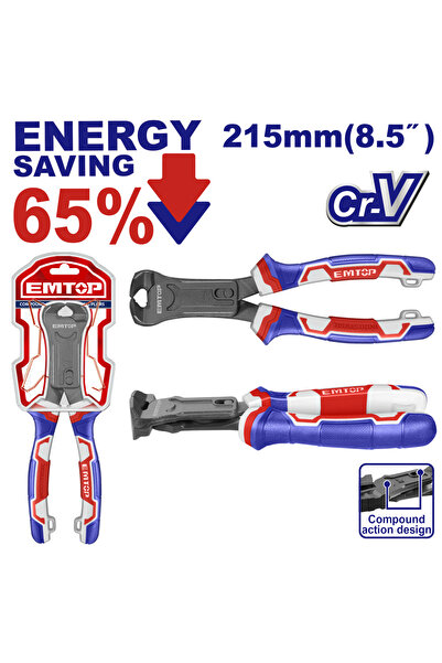 EMTOP Front cutting pliers 215mm (8.5") - EPLRCE0851,