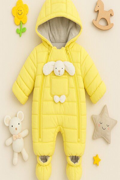 DeKuBaby Yeni Sezon Cepli Sevimli Tavşan Figürlü Kapüşonlu Bebek-Çocuk Kozmon...