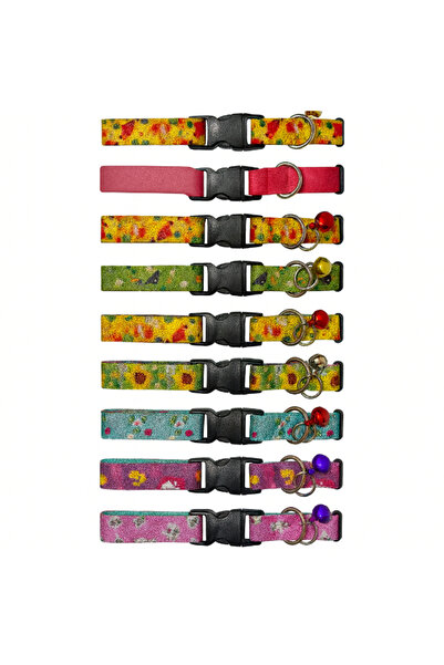 Desenli Zilli Kedi Tasması