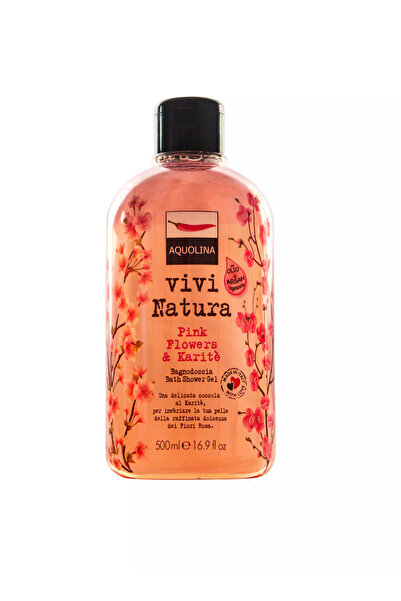 OEM Aquolina Vivi Natura Pink Flowers & Karitè - Gel de Dus Hidratant cu Flor...